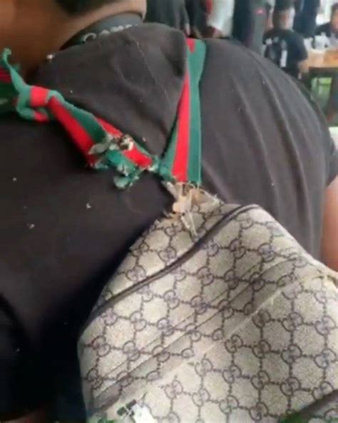 gucci backpack falling apart